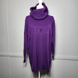 Lauren Ralph Lauren | Purple Knitted Chunky Turtle Neck Tunic Sweater